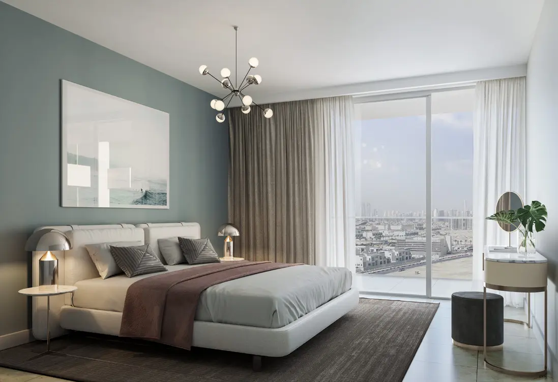 Azizi Jewel modern apartment interior in Al Furjan