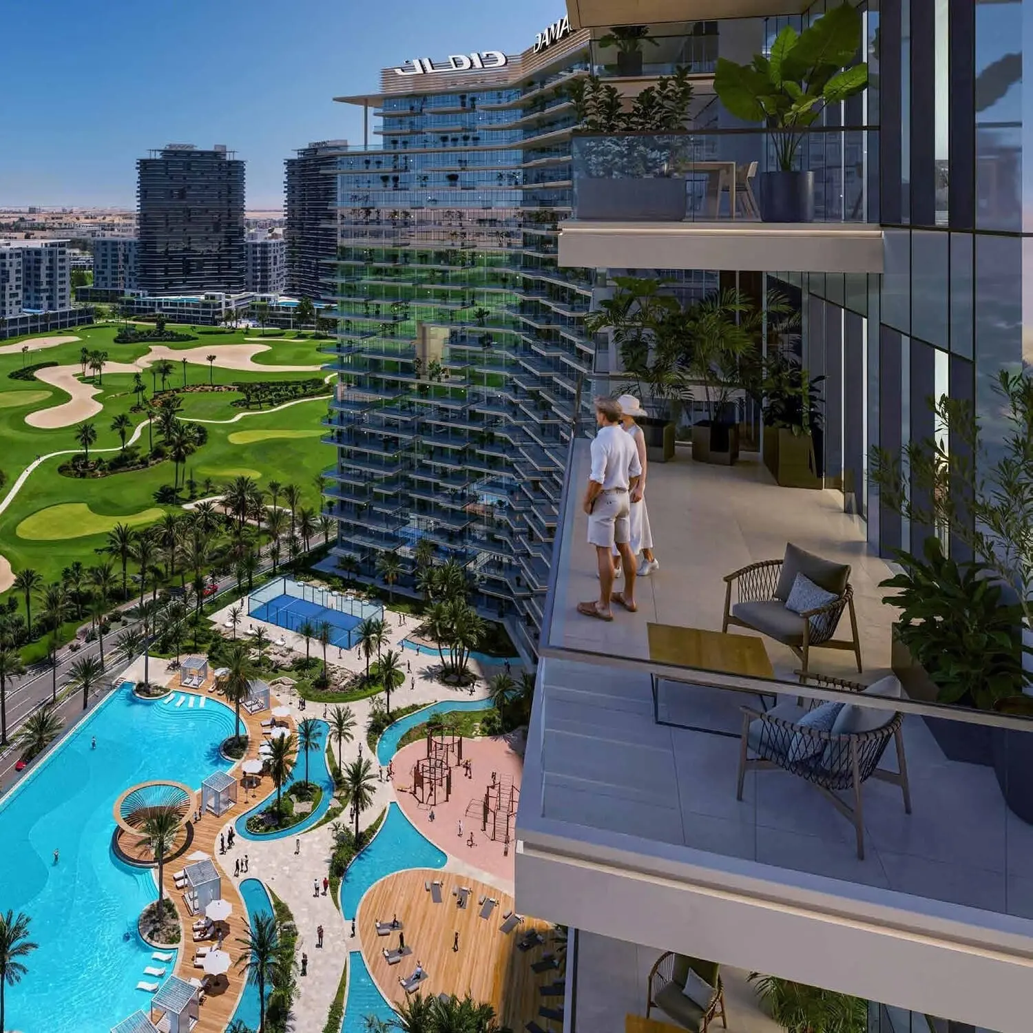 DAMAC District landscaped outdoor amenities