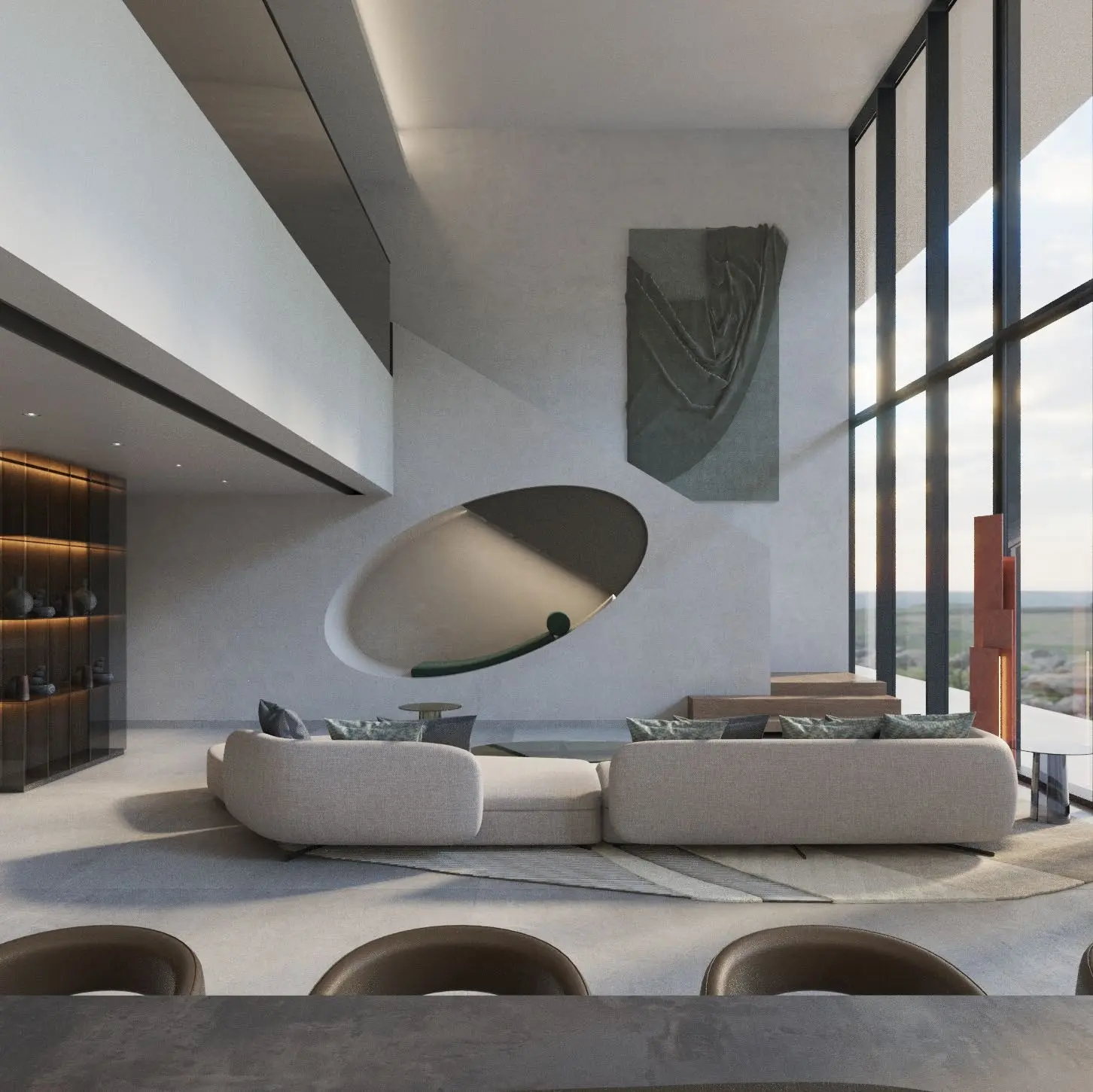 Modern bedroom interior at W The Residences Dubai Harbour