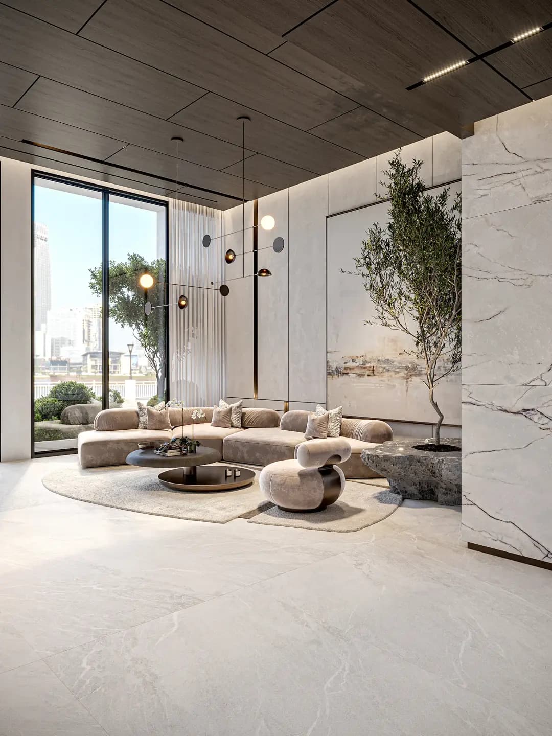 Tresora by WADAN furnished living room in JVC