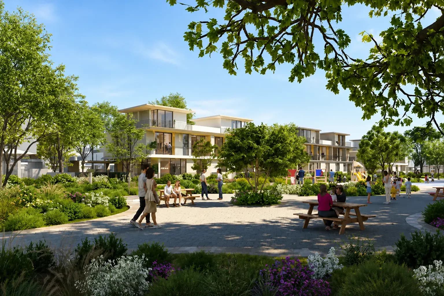 Elva at The Valley landscaped community and green spaces
