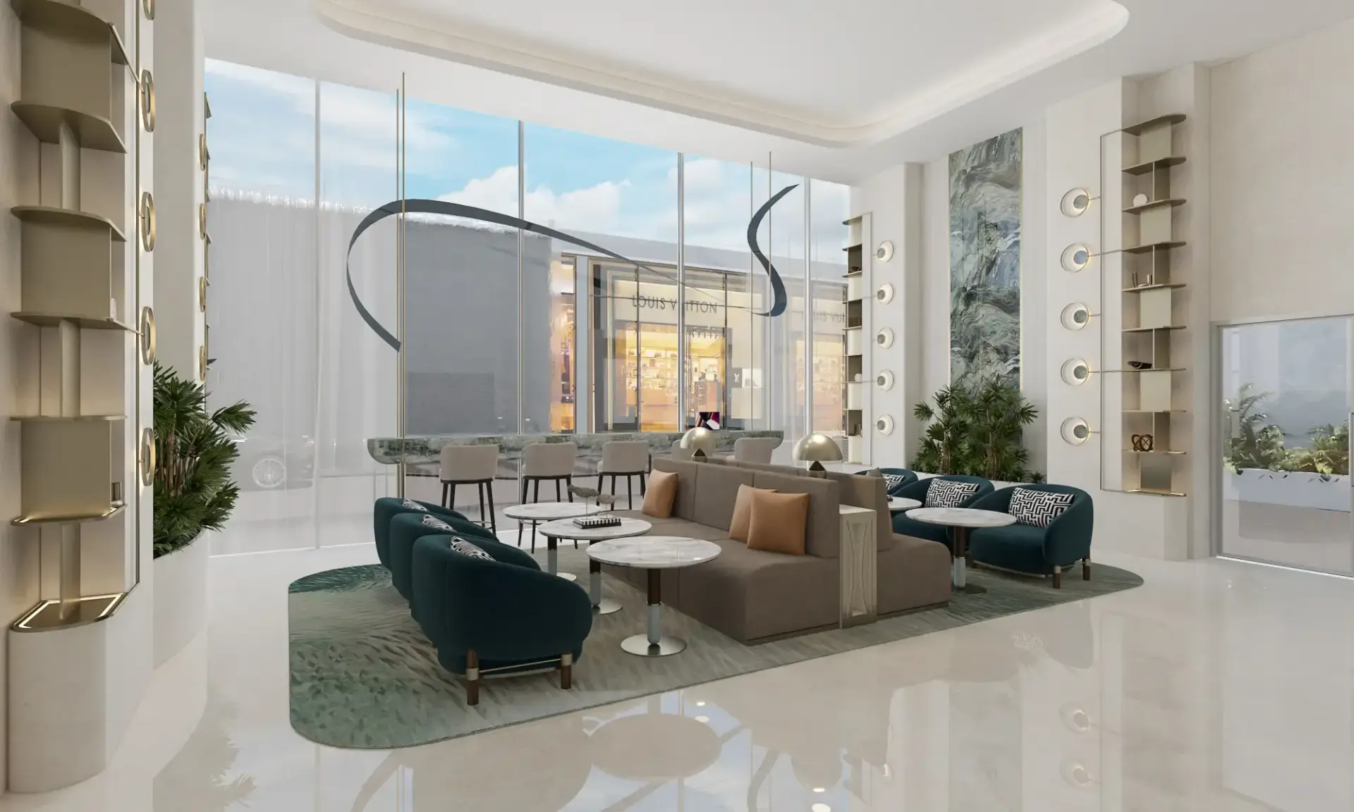 Riviera 58 contemporary living room at Azizi Riviera Dubai
